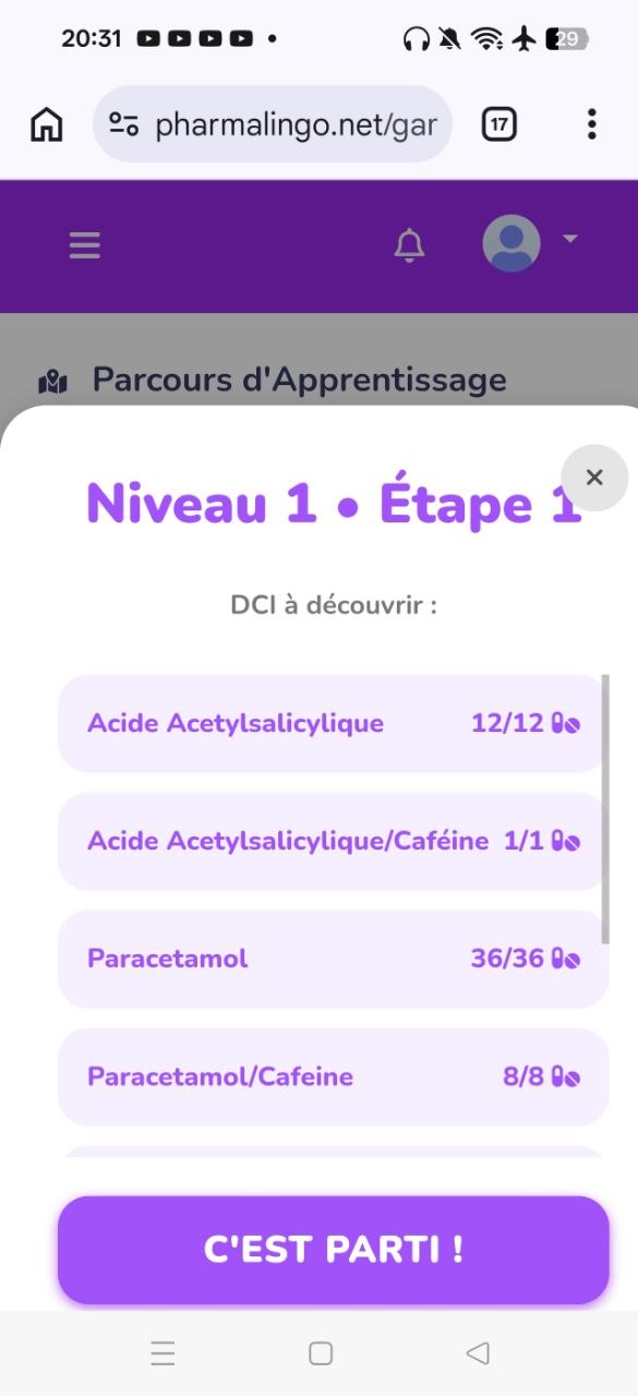 Mode Jeu Étape 1